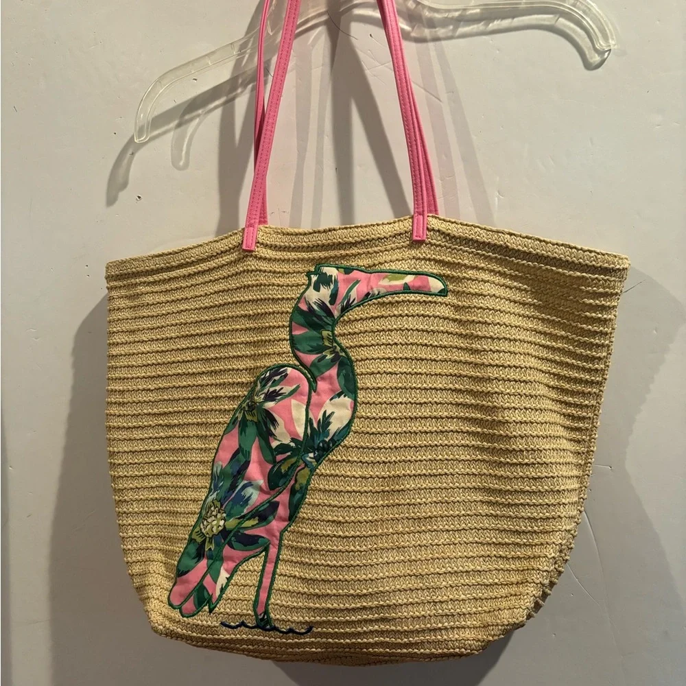 VERA BRADLEY Seashore Straw Beach TOTE BAG